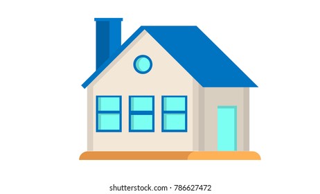 House Icon Isolated Front View Vector Stock Vector (Royalty Free ...