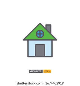 house icon in isolated on white background. for your web site design, logo, app, UI. Vector graphics illustration and editable stroke. EPS 10.