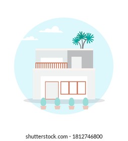 House icon isolated on white background,vector illustration.