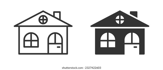 House icon isolated on a white background. Vector illustration.