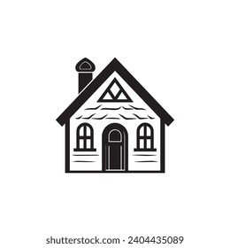 House Icon Isolated on White Background. Vector Illustration