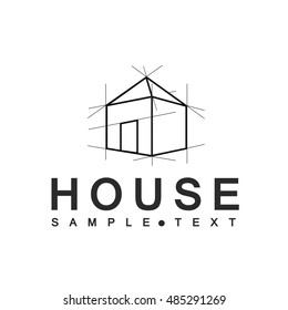 House Icon - Isolated On White Background. Vector Illustration, Graphic Design. For Web, Websites, Print Material