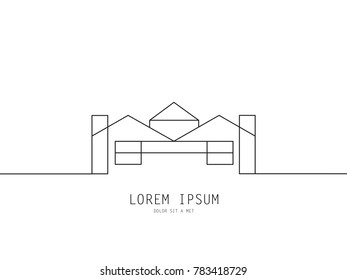 House icon isolated on white background.  For web site,mobile app,social media ad and real estate agencies logo. Creative art, modern drawing concept, vector illustration