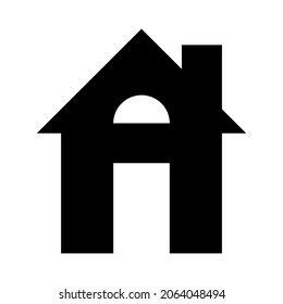 Icono de la casa ilustración vectorial aislada. Icono de vector de estilo negro de alta calidad