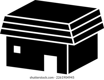 Icono de la casa aislado silueta vectorial.