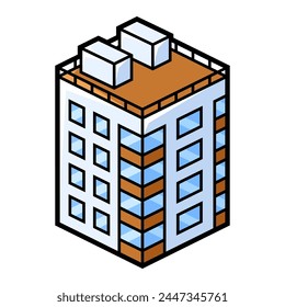 Icono de la casa en estilo isométrico. Imagen inmobiliaria para Sitio web, App, logotipo, diseño de UI.