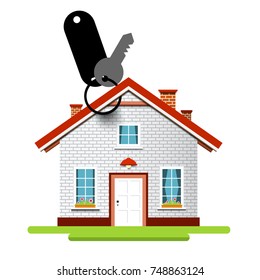 House Icon with Key and Key Holder