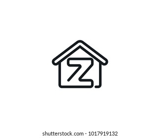 House Icon With Letter Z Monogram