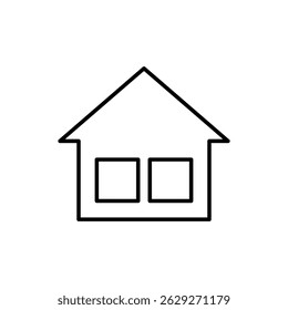 	House icon line art. Home page icon. Set of house or building layers and outlines. Vector illustration.