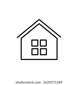 	House icon line art. Home page icon. Set of house or building layers and outlines. Vector illustration.