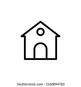 House Icon. Line Art Style Design Isolated On White Background
