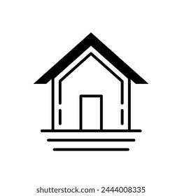 House icon line design template isolated