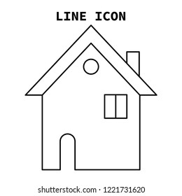 House icon in line style Vector