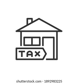 House icon line vector illustration