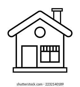 house icon line vector illustration