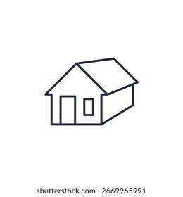 house icon. linear style sign for mobile concept and web design. Vector icon. Symbol, logo illustration. Vector graphics