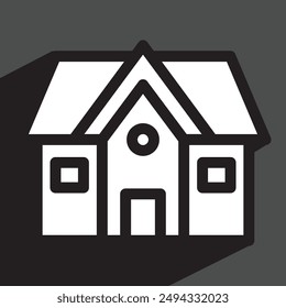 house icon, linear, vectori illustration 