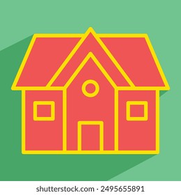 house icon, linear, vectori illustration 