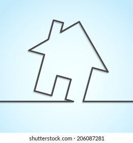 House icon lines background template. Vector illustration