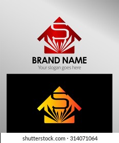 House icon, logo 5 number 