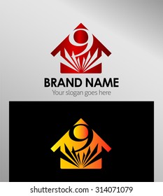 House icon, logo 9 number 