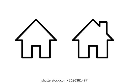 Projeto do logotipo do ícone da casa. Sinal e símbolo da casa