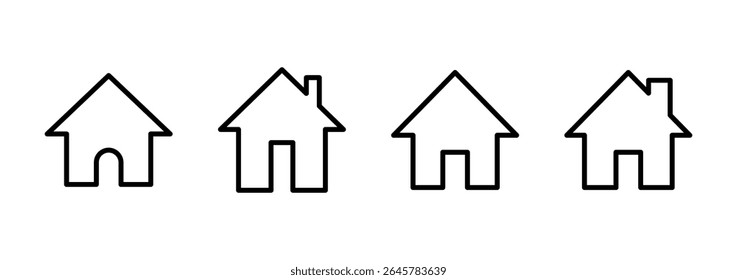 House icon logo design. Home sign and symbol