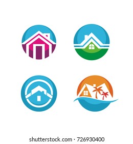 House icon logo design template vector