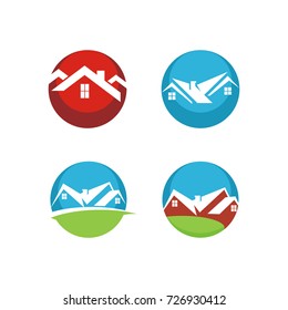 House icon logo design template vector