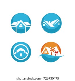 House icon logo design template vector
