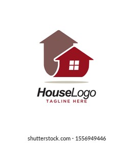 House icon logo design vector template.House up symbol illustration