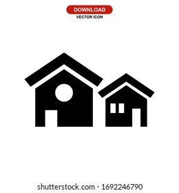 house icon or logo isolated sign symbol vector illustration - high quality black style vector icons
