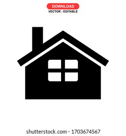 house icon or logo isolated sign symbol vector illustration - high quality black style vector icons
