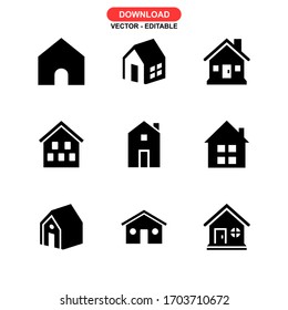 house icon or logo isolated sign symbol vector illustration - Collection of high quality black style vector icons
