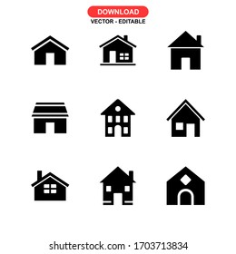 house icon or logo isolated sign symbol vector illustration - Collection of high quality black style vector icons
