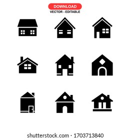 house icon or logo isolated sign symbol vector illustration - Collection of high quality black style vector icons
