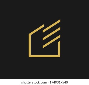Estilo lineal del logotipo del icono de la casa. Plantilla de diseño de vectores.