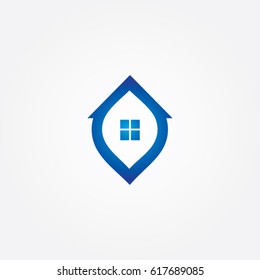 house icon to logo real setate
