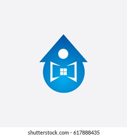 house icon to logo real setate
