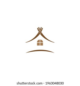 Logo des Hauses, einfache Design-Vorlage, Vektorgrafik
