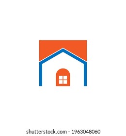 House icon logo simple design template vector illustration