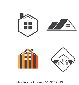 house icon logo vector illustration design template