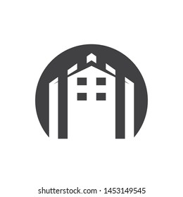 house icon logo vector illustration design template