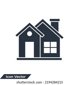 house icon logo vector illustration. home symbol template for graphic and web design collection