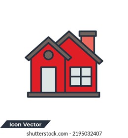 ilustración vectorial del logotipo del icono de la casa. plantilla de símbolo del hogar para colección de diseño gráfico y web