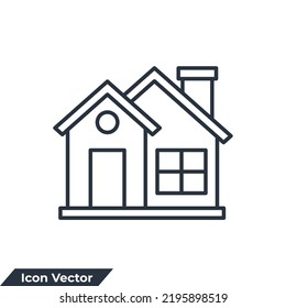 house icon logo vector illustration. home symbol template for graphic and web design collection