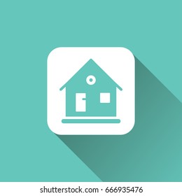 house icon with long shadow