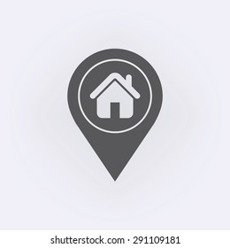 House icon in map pointer