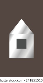 House Icon With Mirror Texture