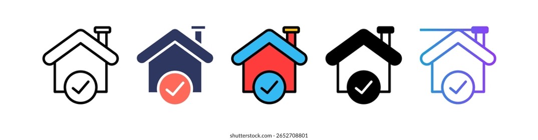 House Icon Multiple Vector Illustration